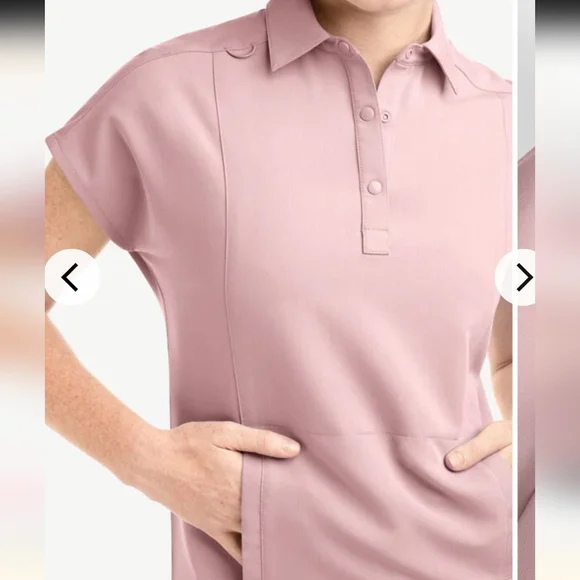 Movement by Butter Soft Mintaka scrub top, shirt collar, size L,mauve pink. - Picture 8 of 17